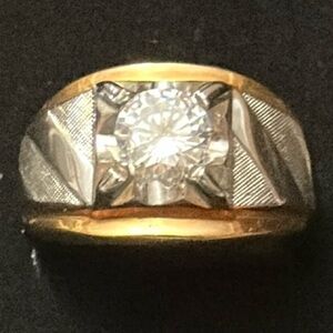 ESPO 14KT Gold Electroplate Two Tone Size 7 Ring